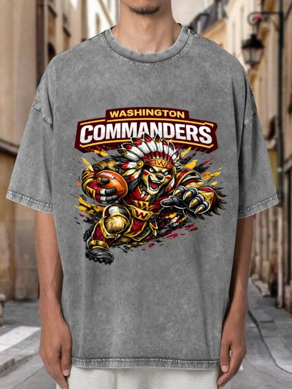 Washington Commanders Mascot Football Streetwear T-shirt TNA57TUIIB02